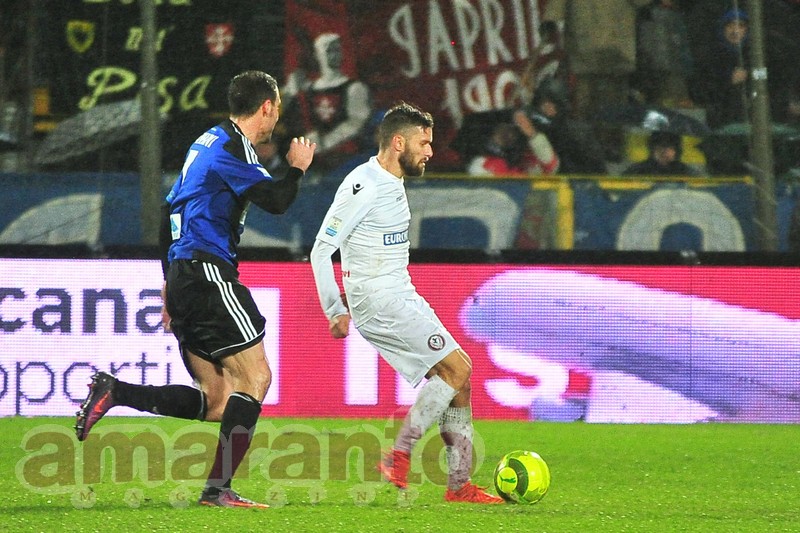 Fabio Foglia in gol l'anno scorso all'Arena Garibaldi